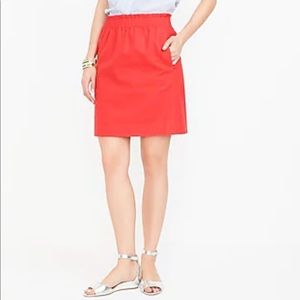 J. Crew Factory Linen Cotton Sidewalk Mini Skirt 0